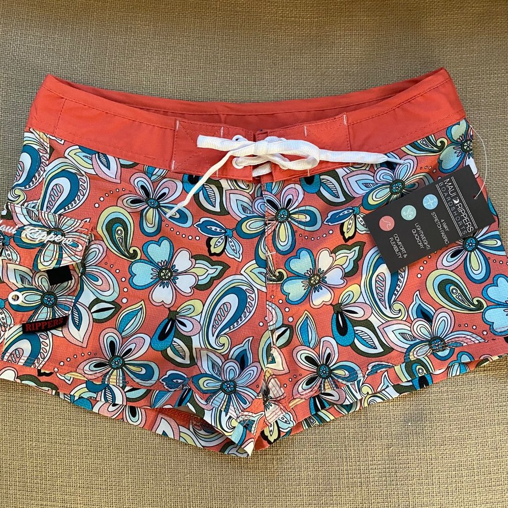 Women's Maui Rippers Board Shorts 2.5" *NWT* sz 4